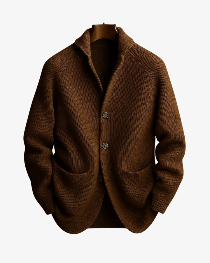 Elliot | Tailored Button-Front Knit Cardigan