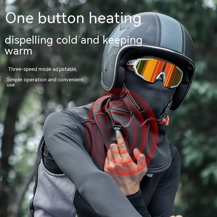 Cycling Heating Hood With Battery, Electric Warm Face Mask