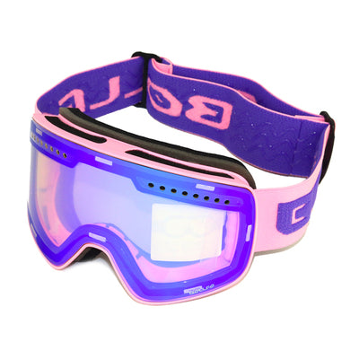Frameless ski goggles with mirrored lens