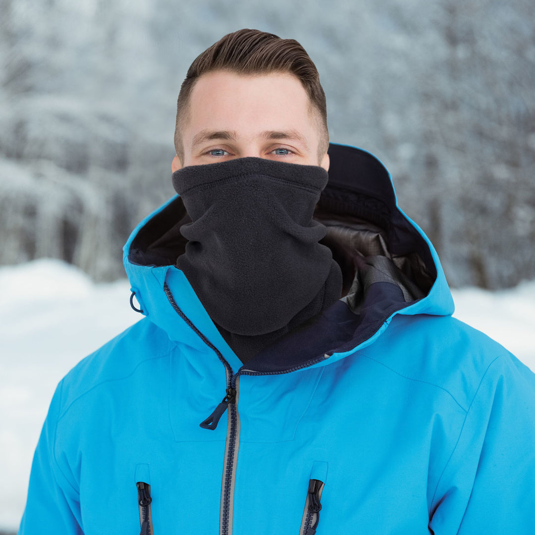 Winter Windproof Fleece Neck Warmer Tube Scarf, Half Face Cover