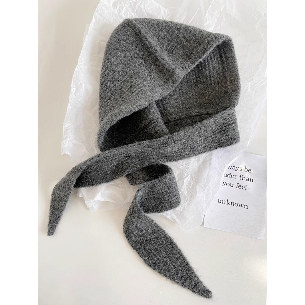 Retro Wool Blend Balaclava Hat With Ear Cover, Bandage Design
