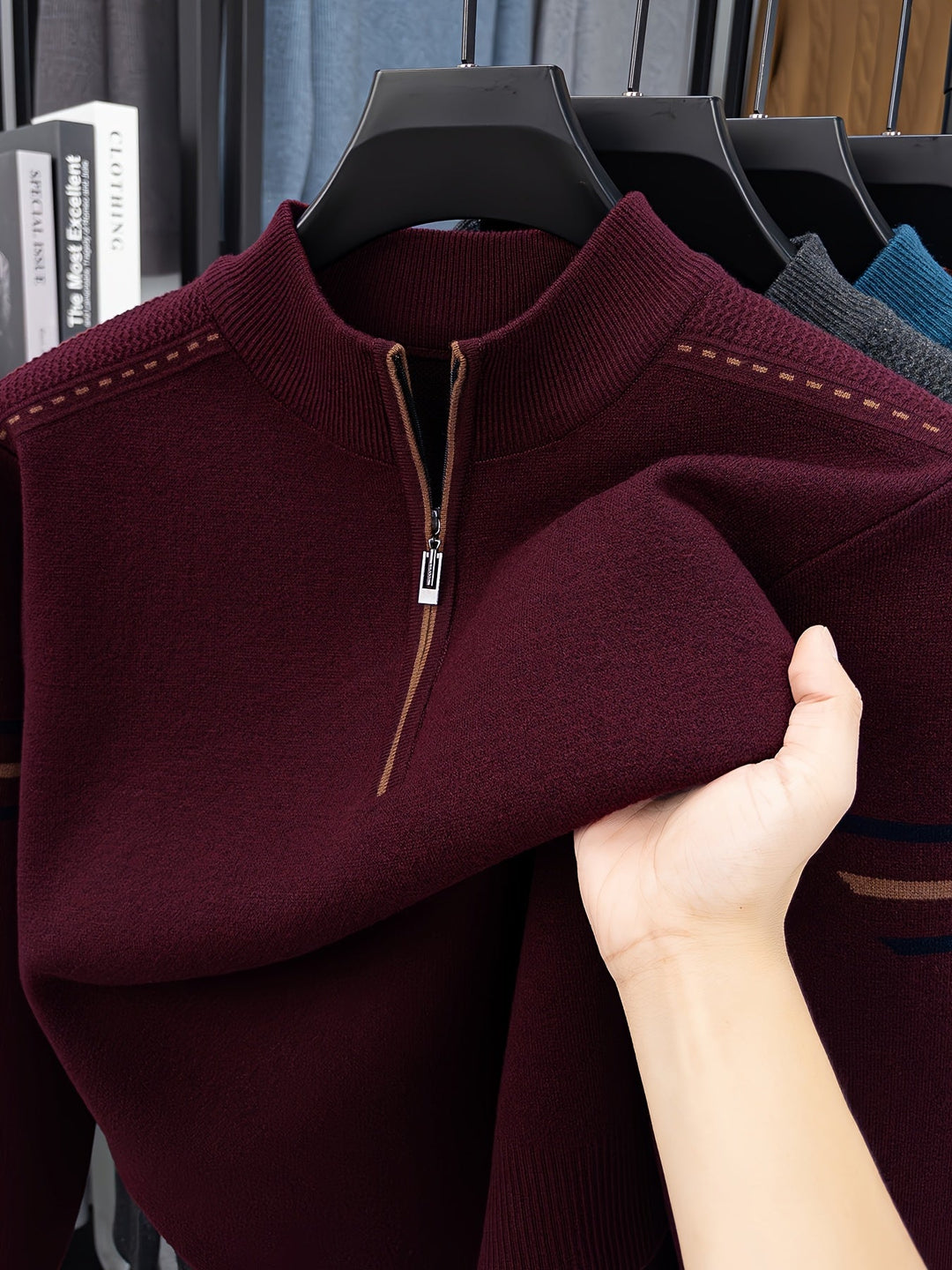 Nathan | Half-Zip Mock Neck Jumper