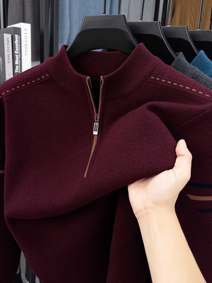 Nathan | Half-Zip Mock Neck Jumper