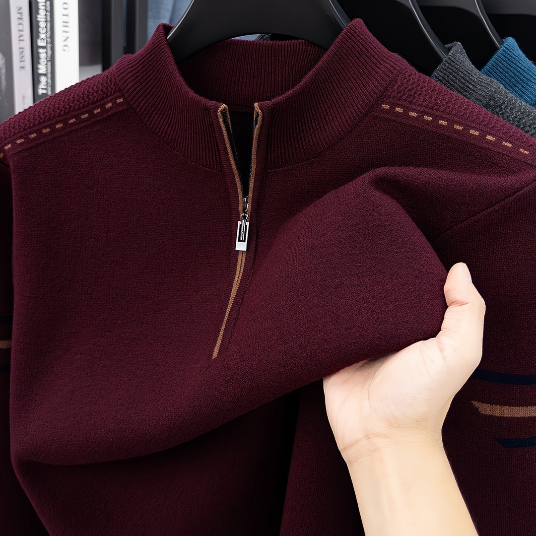 Nathan | Half-Zip Mock Neck Jumper
