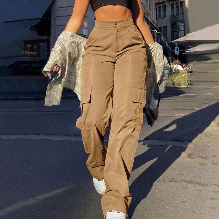 Bonnie | High-Waisted Wide-Leg Cargo Trousers
