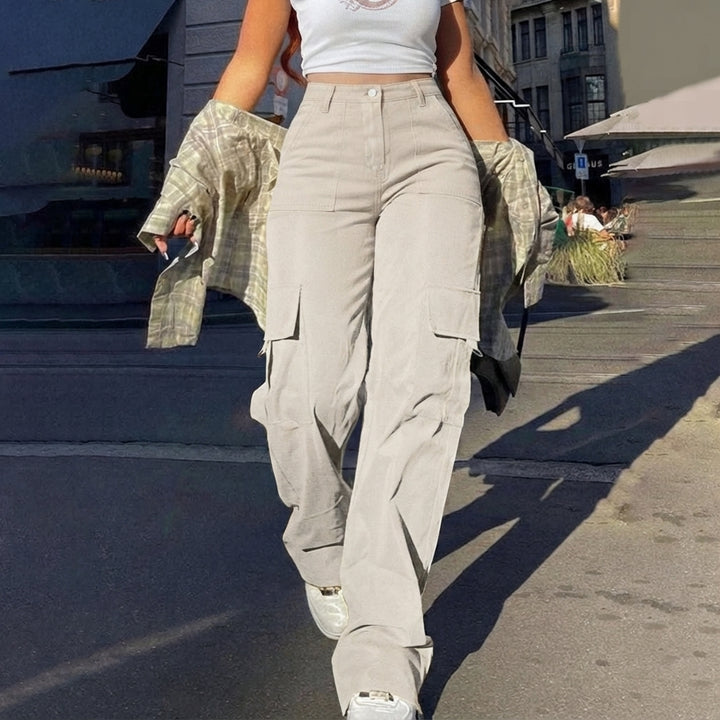 Bonnie | High-Waisted Wide-Leg Cargo Trousers