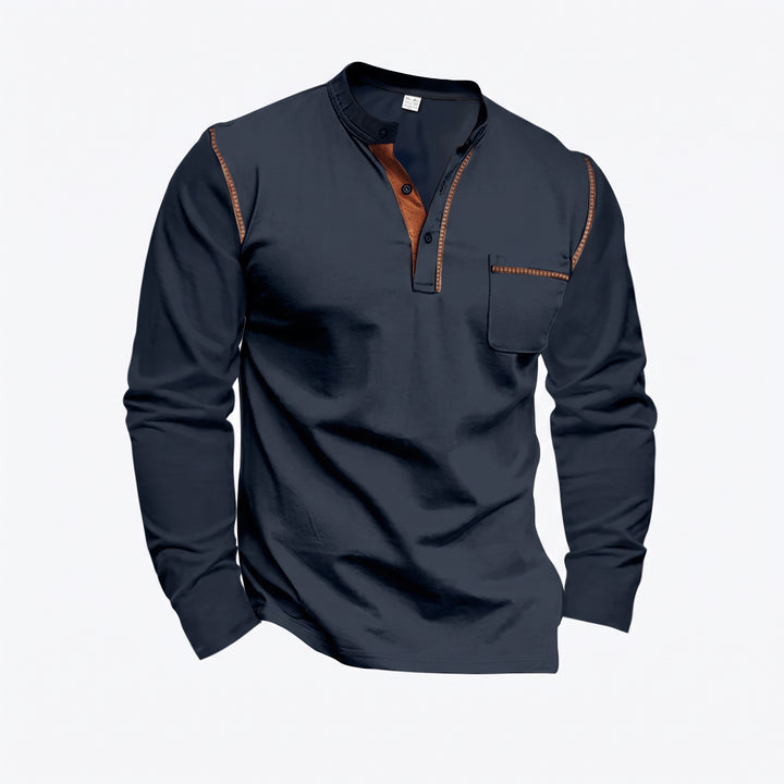 Conrad | Textured Half-Button Pullover