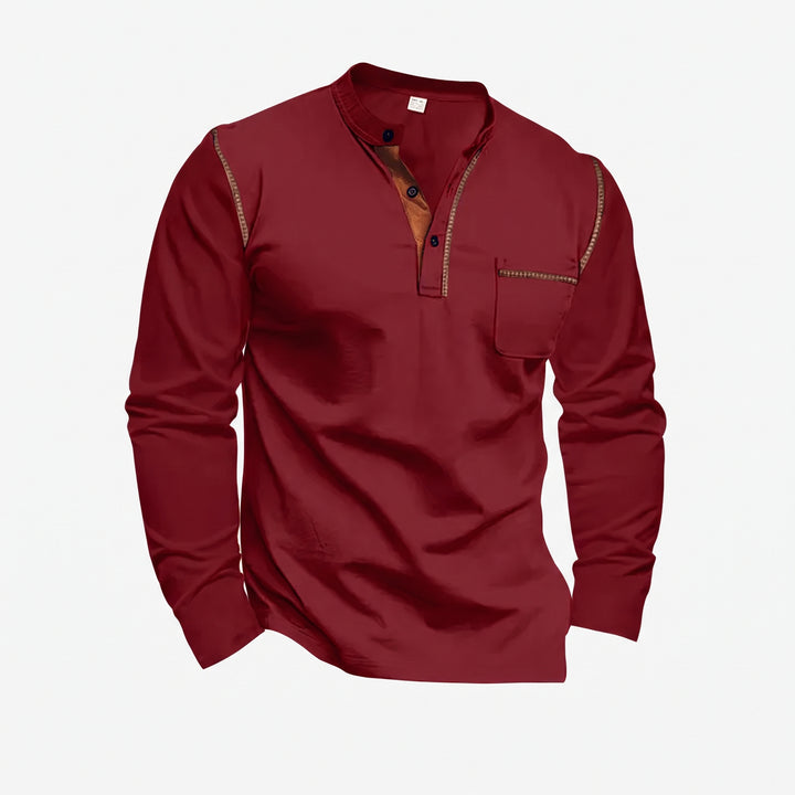 Conrad | Textured Half-Button Pullover