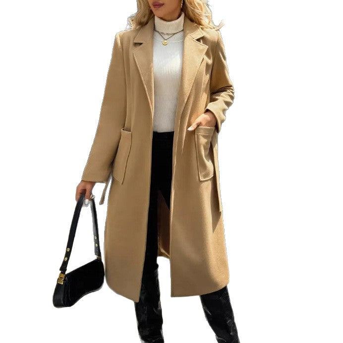 Evangeline | Tailored Belted Long Coat
