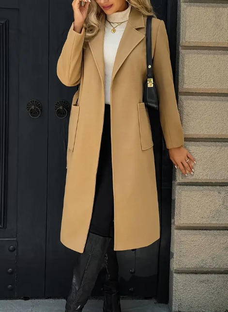 Evangeline | Tailored Belted Long Coat