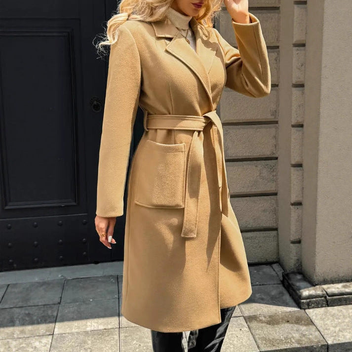 Evangeline | Tailored Belted Long Coat