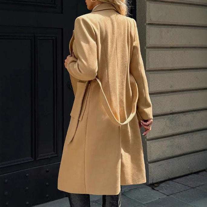Evangeline | Tailored Belted Long Coat