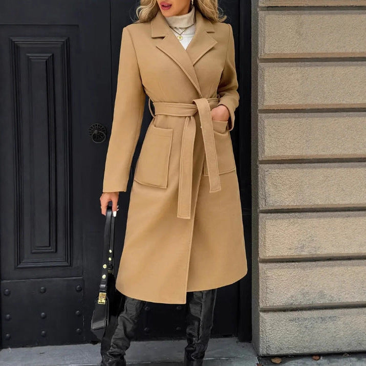 Evangeline | Tailored Belted Long Coat