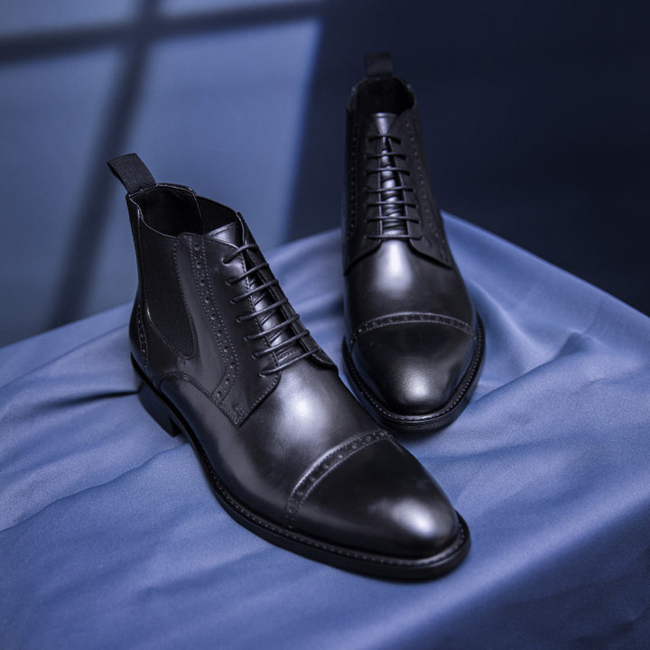 Everly | Refined Cap-Toe Ankle Boots