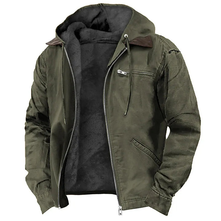 Gideon | Fleece-Lined Hooded Utility Jacket