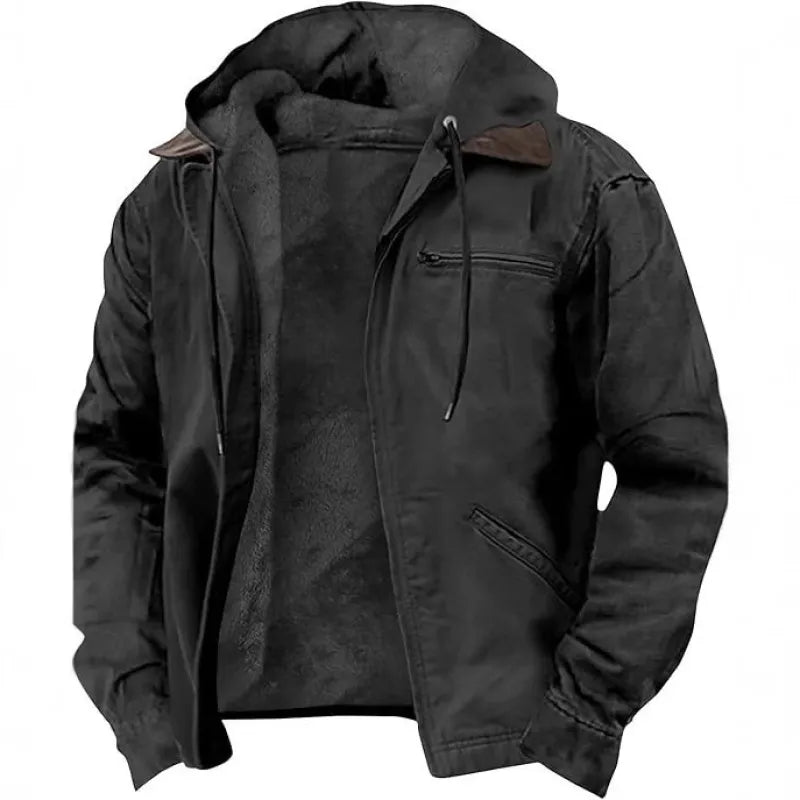 Gideon | Fleece-Lined Hooded Utility Jacket