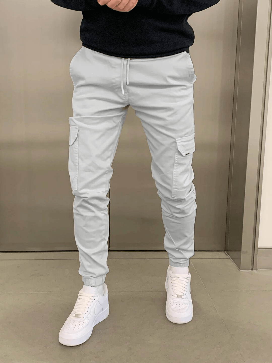 Marcus | Sleek Tie-Waist Cargo Trousers