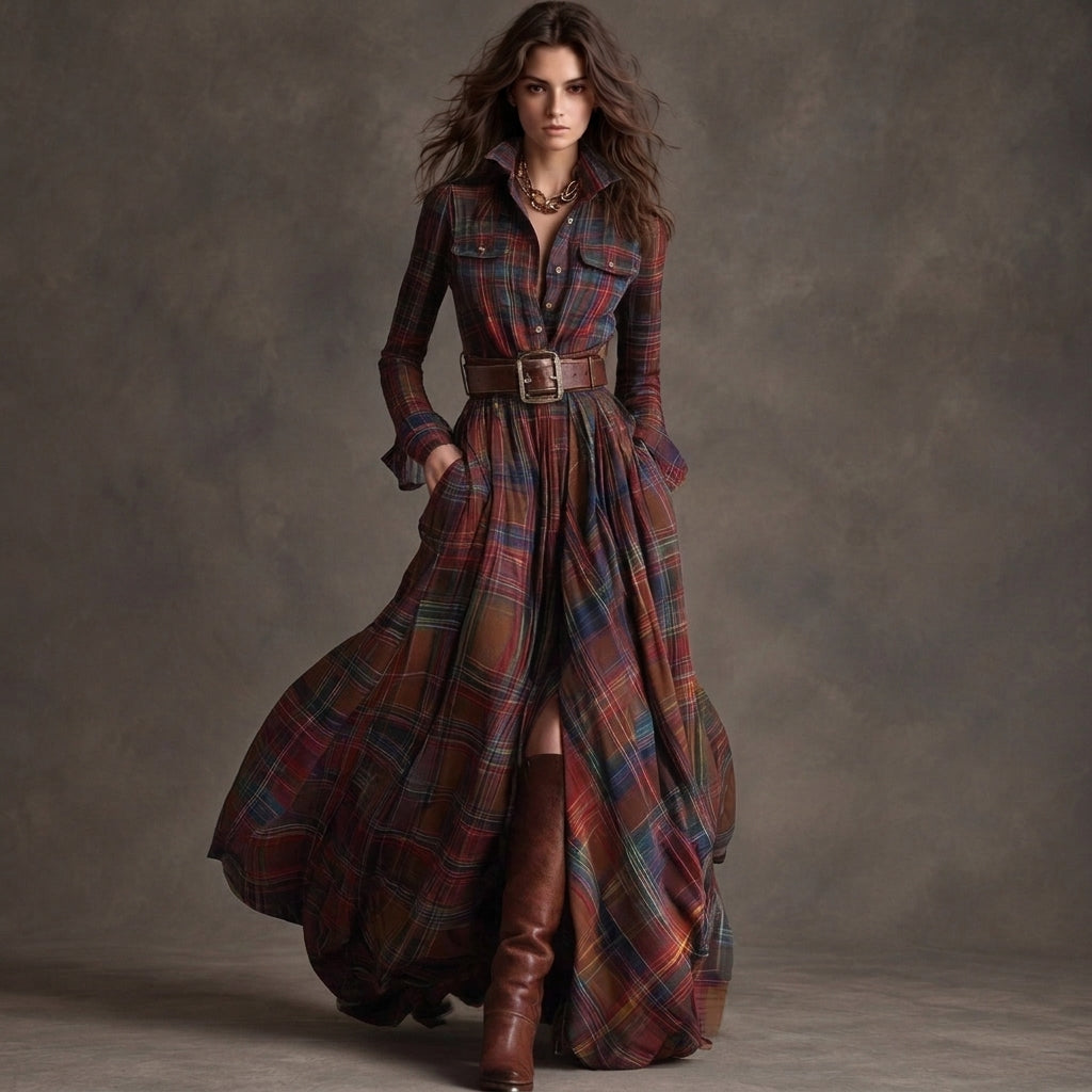 Lauren | Classic Belted Button-Up Shirt Dress