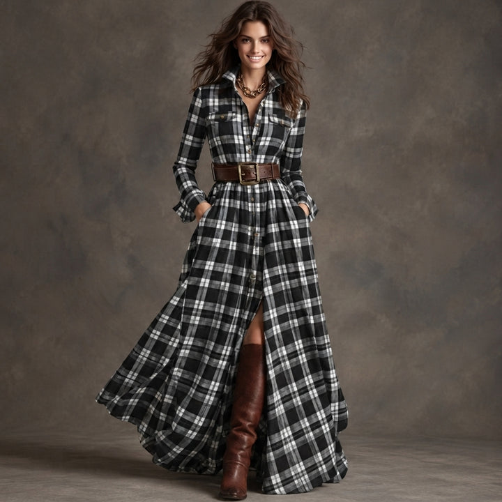 Lauren | Classic Belted Button-Up Shirt Dress