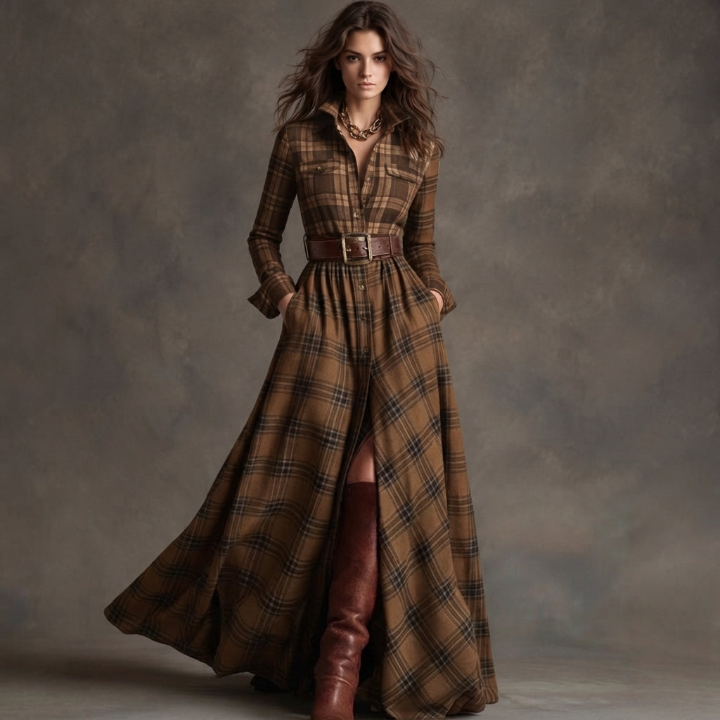 Lauren | Classic Belted Button-Up Shirt Dress
