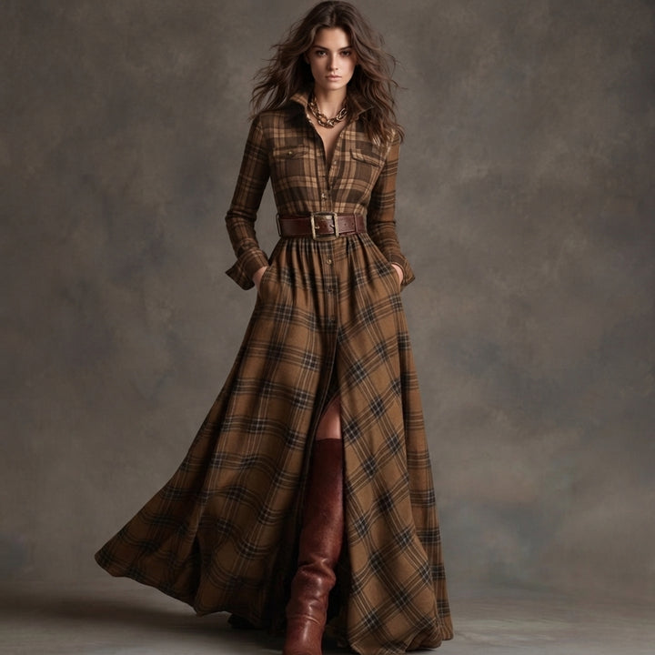 Lauren | Classic Belted Button-Up Shirt Dress