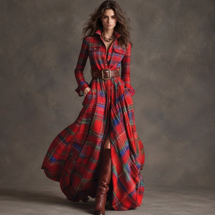 Lauren | Classic Belted Button-Up Shirt Dress