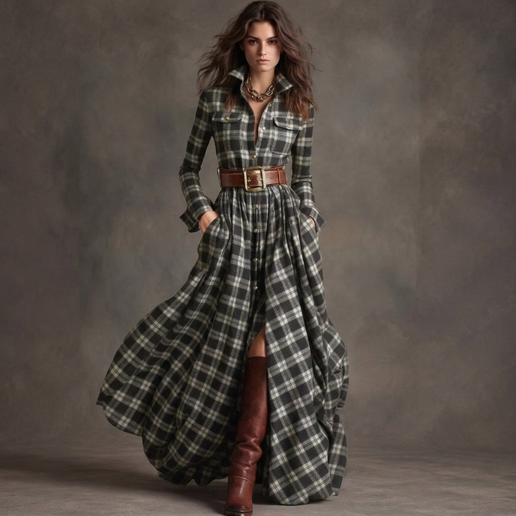 Lauren | Classic Belted Button-Up Shirt Dress