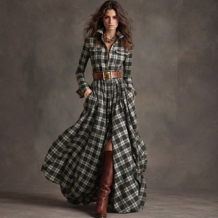 Lauren | Classic Belted Button-Up Shirt Dress