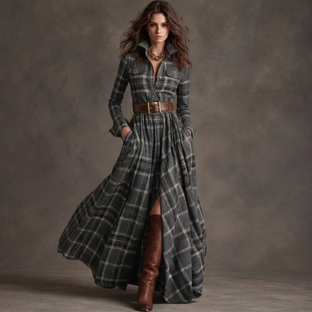 Lauren | Classic Belted Button-Up Shirt Dress