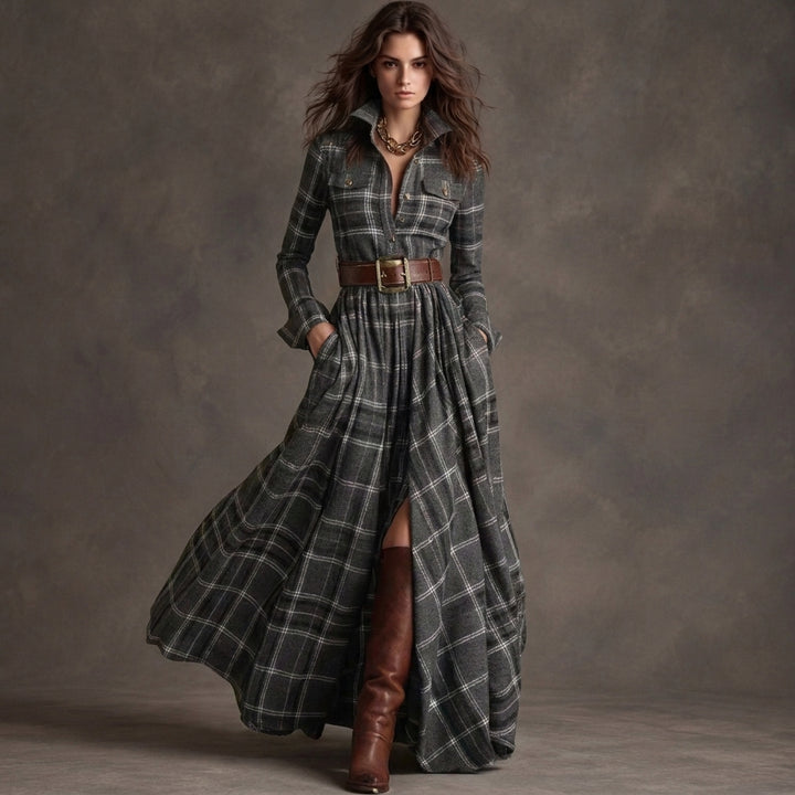Lauren | Classic Belted Button-Up Shirt Dress