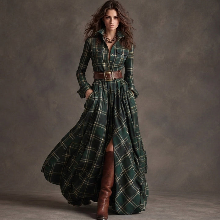 Lauren | Classic Belted Button-Up Shirt Dress