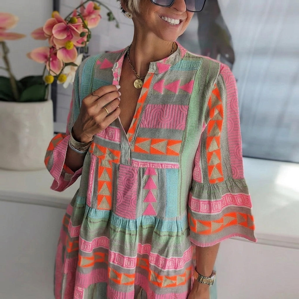 Mariah | Elegant Boho Wide Sleeve Dress