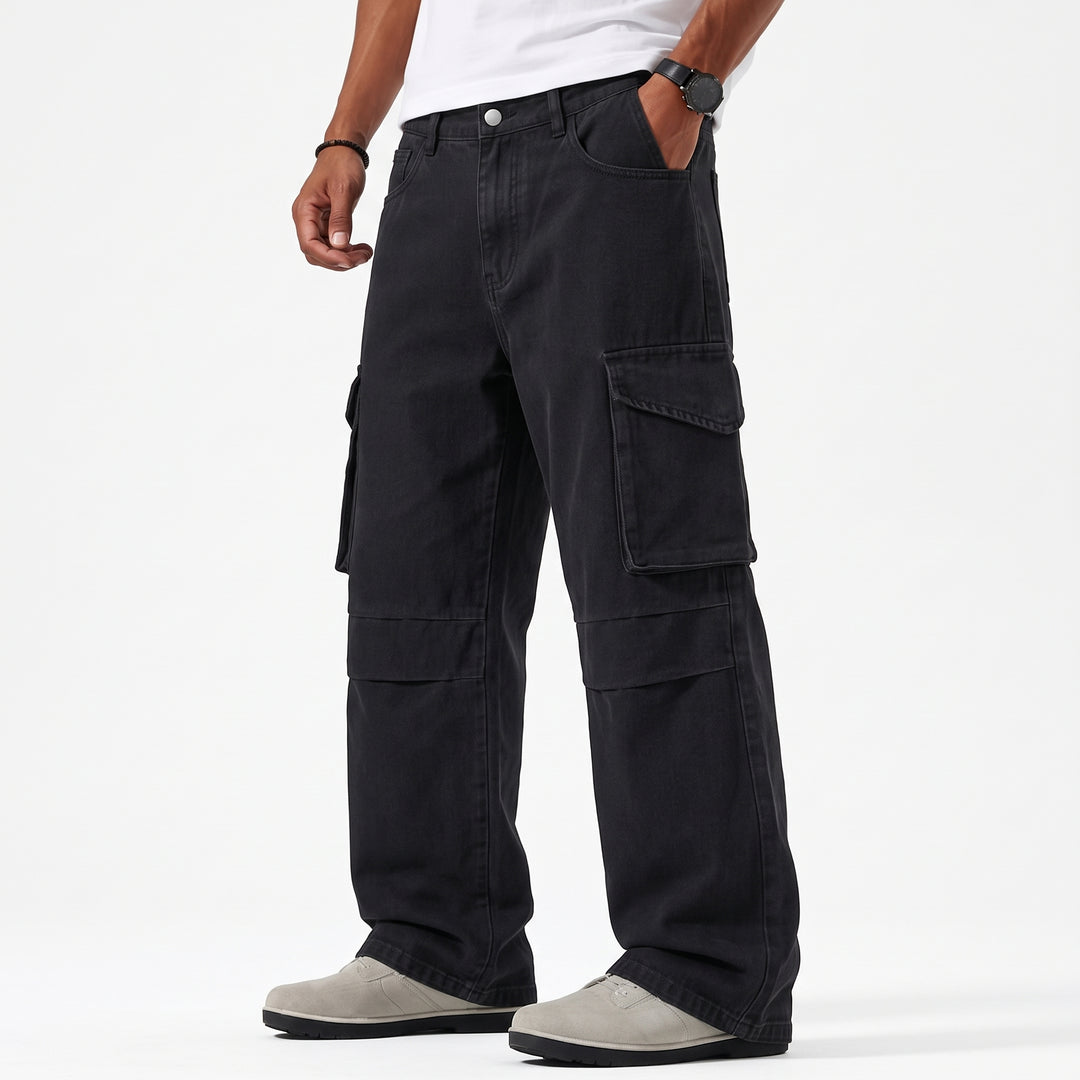 Rowan | Relaxed Wide-Leg Cargo Trousers