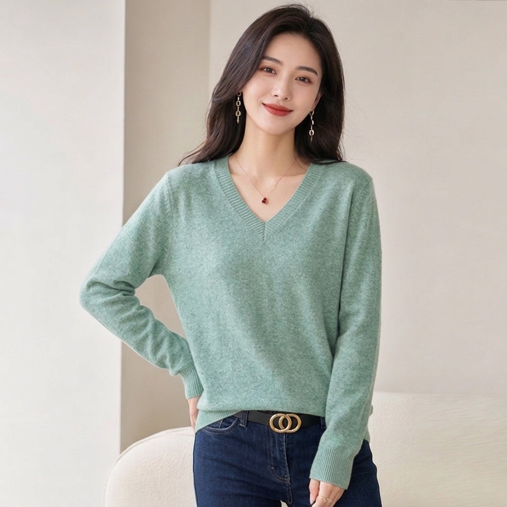 Selene | Soft V-Neck Jumper