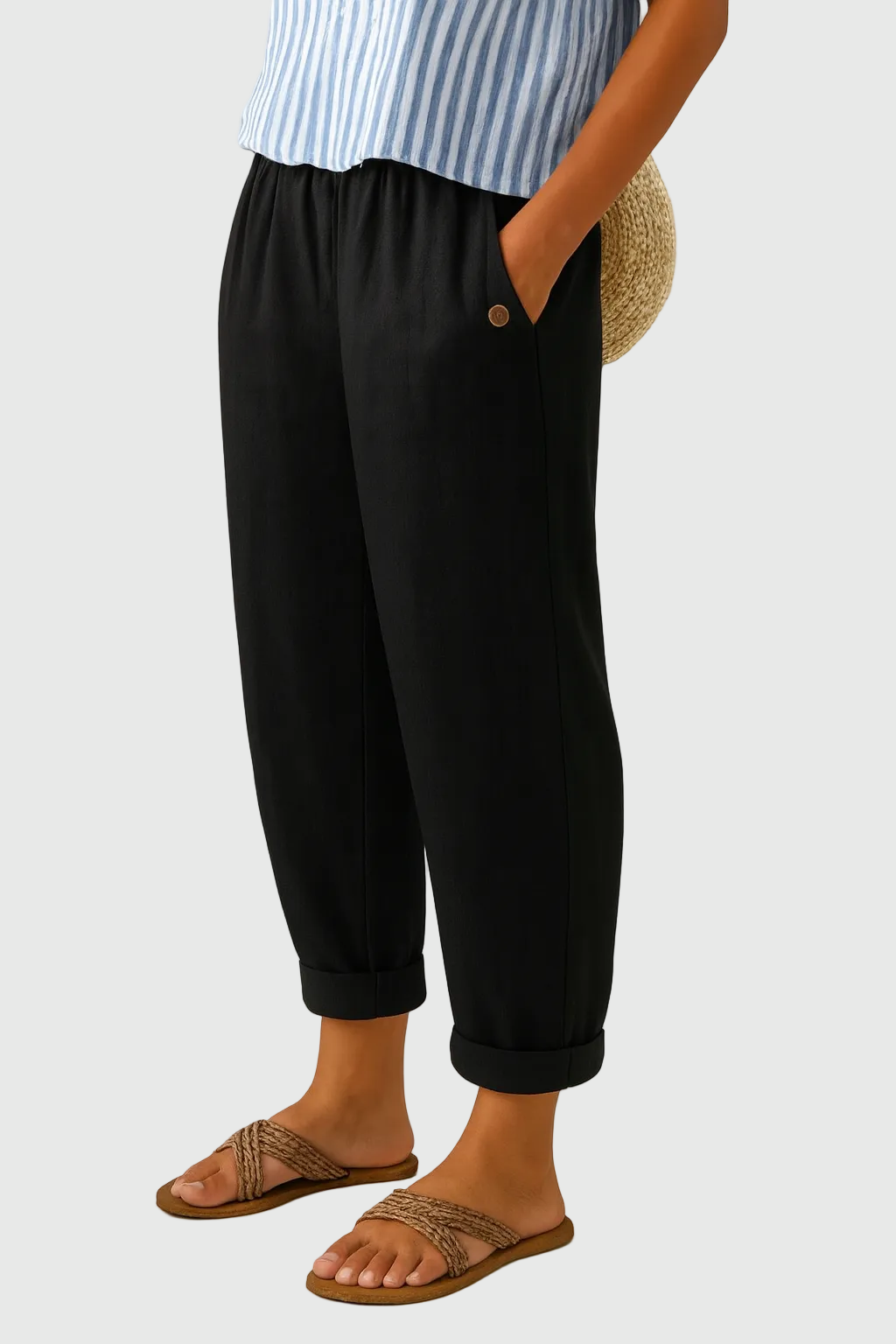 Melissa | Comfortable Plain Trousers