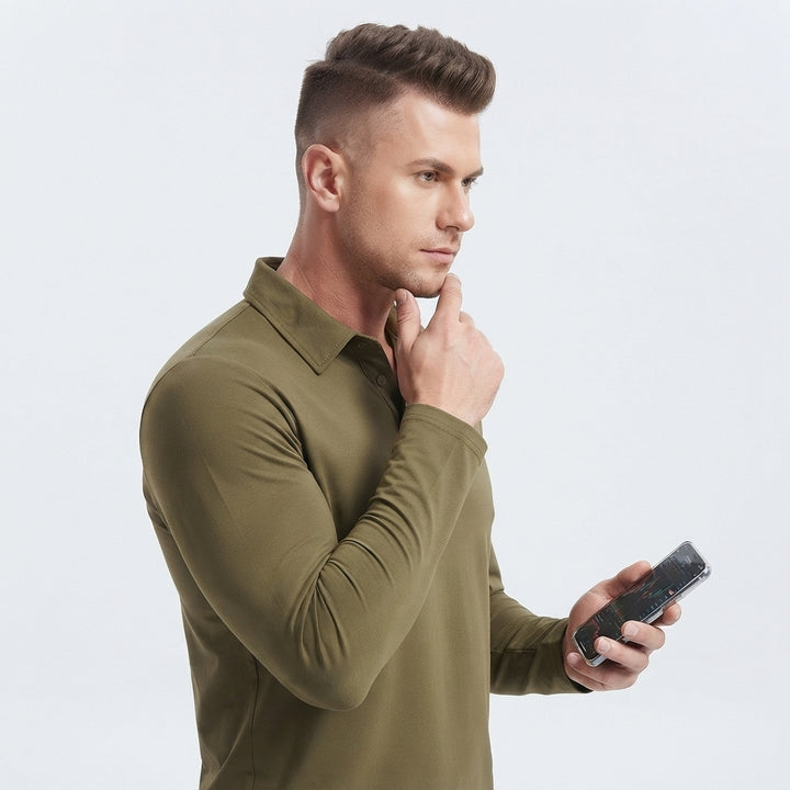 Travis Owen | Stylish Premium Long-Sleeve Polo