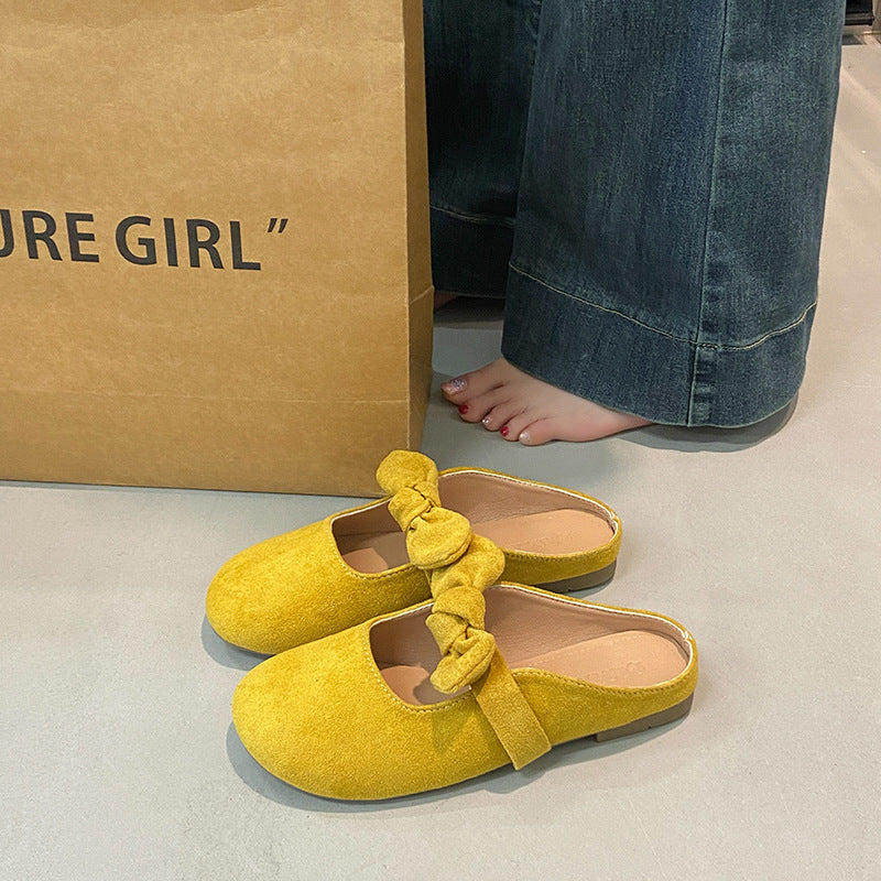 Whitney | Soft Bow Slip-On Mules