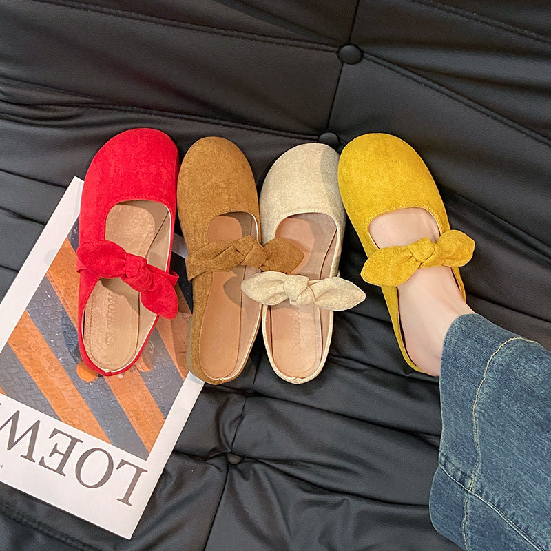 Whitney | Soft Bow Slip-On Mules