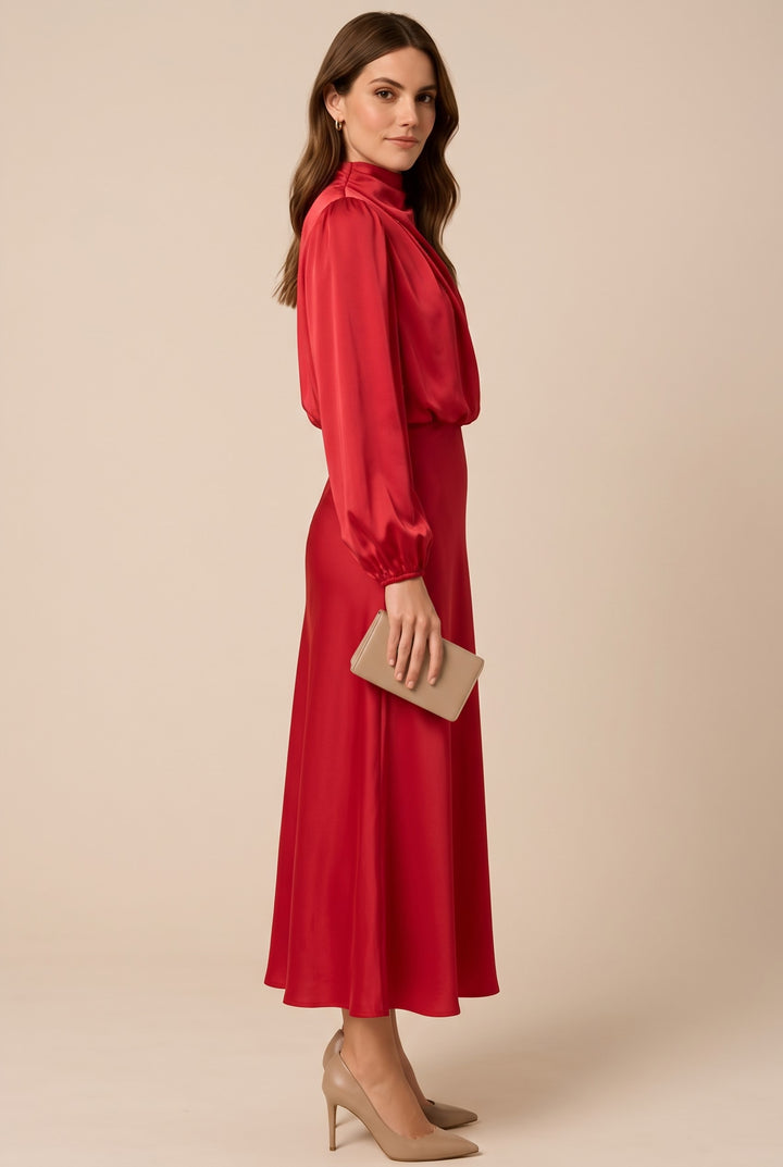 Winona | High-Waist Elegant Midi Dress