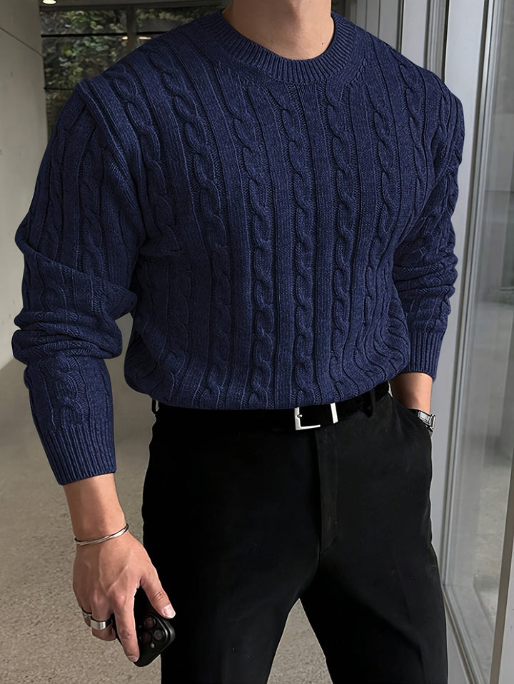 Jonas | Cable Knit Crew Neck Jumper