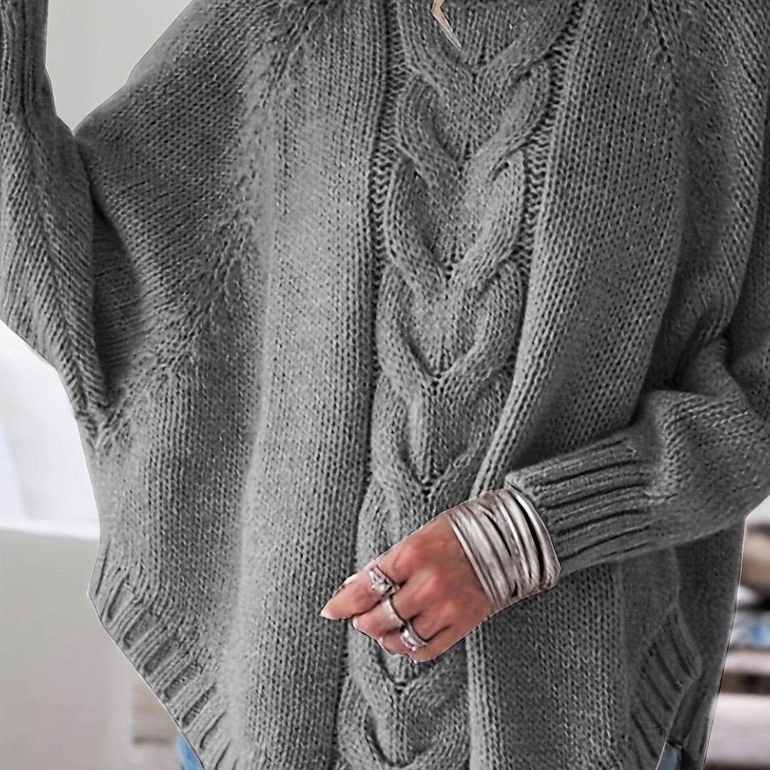 Gwendolyn | Cable-Knit High-Neck Jumper