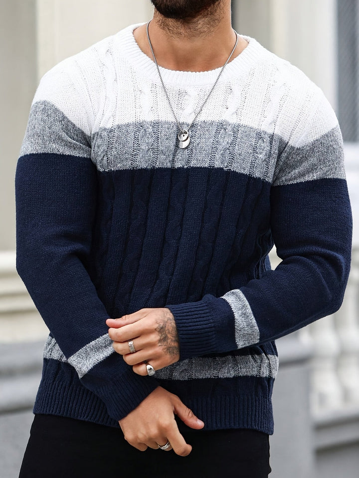 Ethan | colour Block Knit Jumper