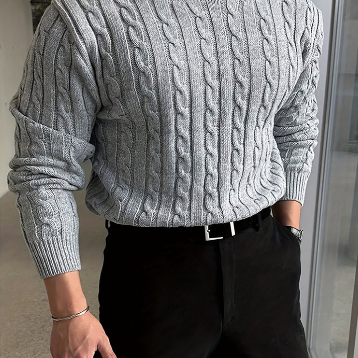 Jonas | Cable Knit Crew Neck Jumper