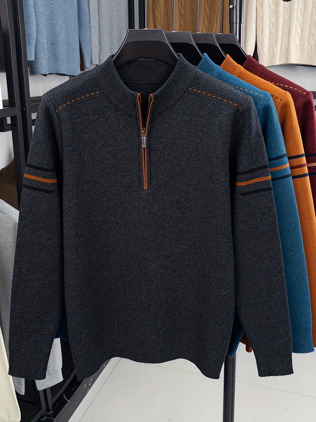 Nathan | Half-Zip Mock Neck Jumper